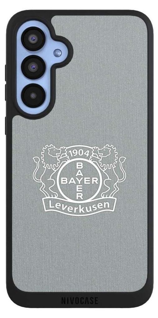 NIVOCASE Handyhülle für Samsung Galaxy A55 5G Hülle NIVOpure Case Schwarz Bayer 04 Leverkusen Offizielles Lizenzprodukt Wappen