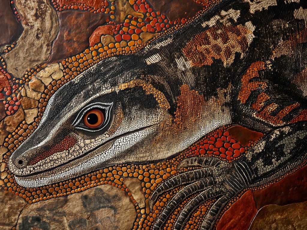 Plakat 20x15cm Auge der Eidechse
