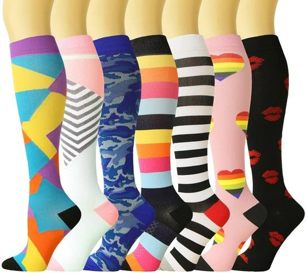 Chaussettes de compression sport Lot de 6 bas de contention unisexes