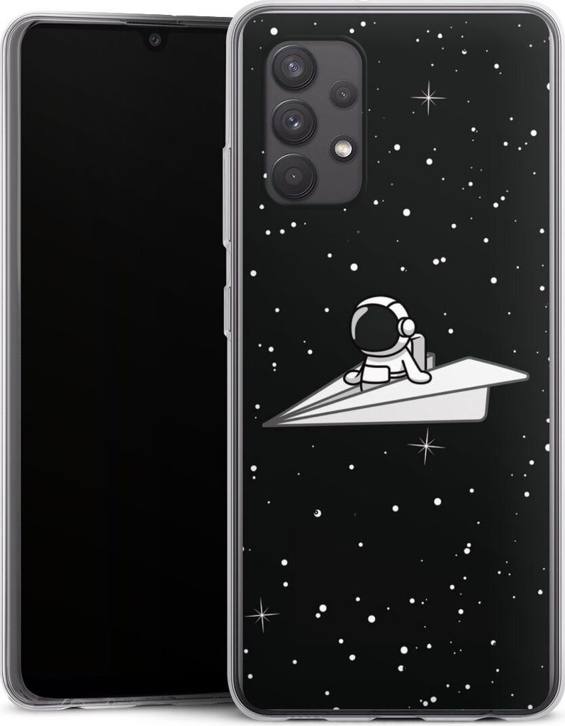 DeinDesign Handyhülle für Samsung Galaxy A32 4G Silikon Hülle Case Smartphone Schutzhülle Astronaut Comic Papier