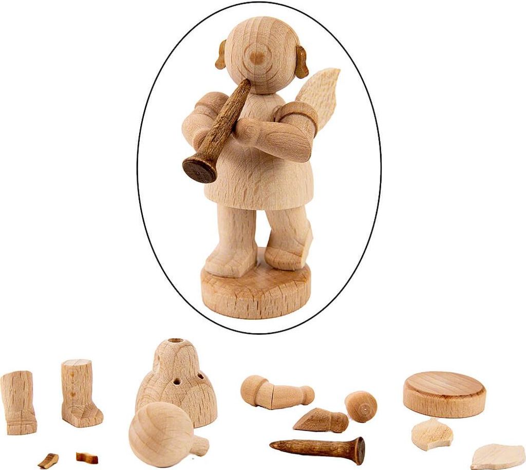 Bastelset Engel stehend mit Klarinette (6cm) von Kunstgewerbe Uhlig