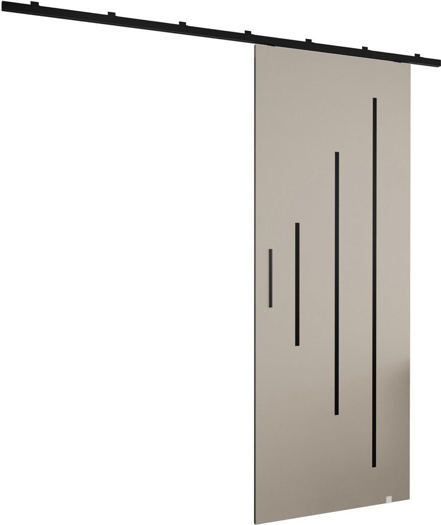 MEBLE KRYSPOL Zonda Y Schiebetürset mit Schiene - 80x204 cm - Kaschmir