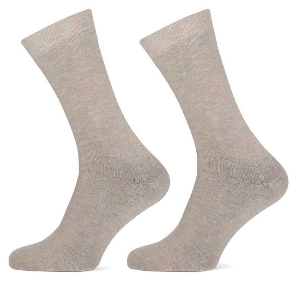 Uni Bambussocken - Beige - 39-42 - 2 Paar