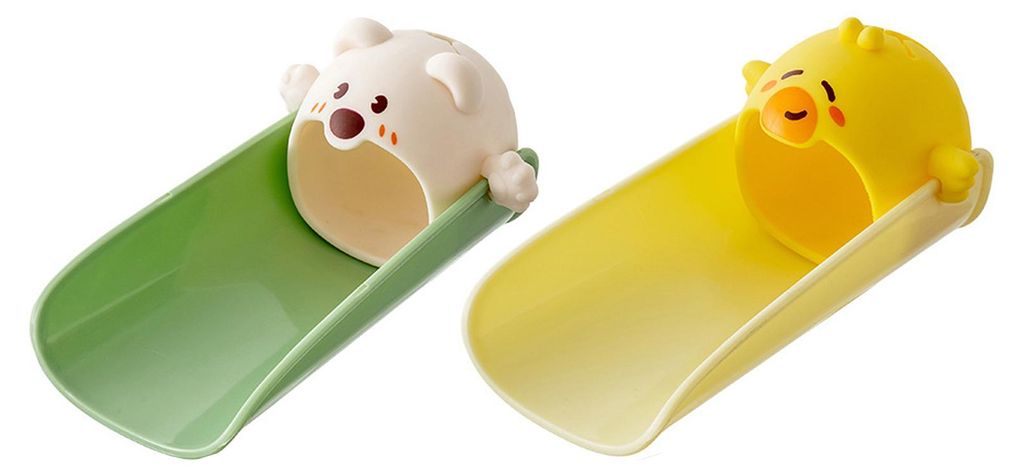 1/2-teilige Wasserhahnverlängerung für Kinder, sicheres Anti-Rutsch-Design, spritzwassergeschützt, Cartoon-Form, Handwaschverlängerung für Bad...
