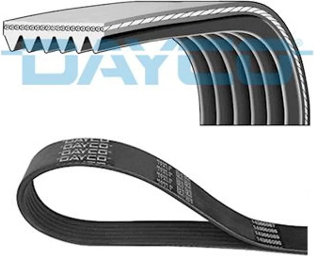 Courroie d'accessoires striée 6PK996 DAYCO haute résistance élastique