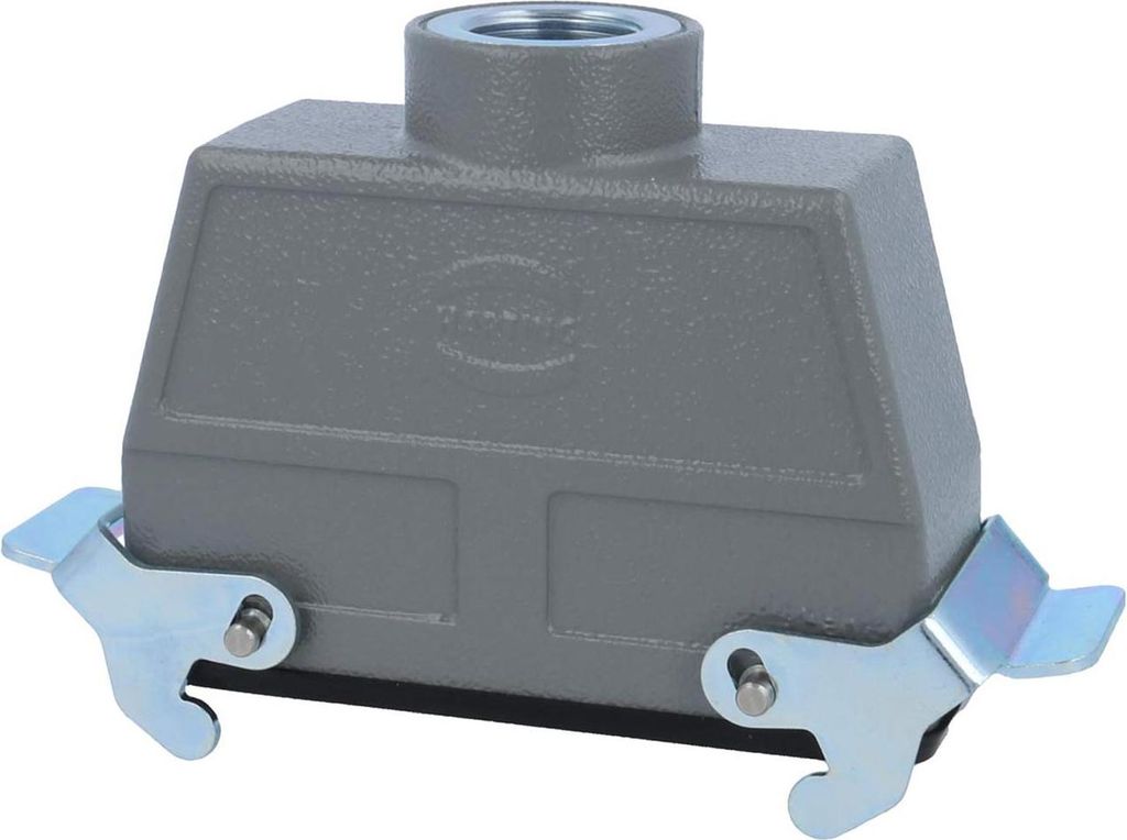 HARTING Han 24B Kupplungsgehäuse hoch, 1xM25 gerader Kabelabgang, mit 2 Querbügeln Verschraubung M25 Klemmbereich 9,0mm