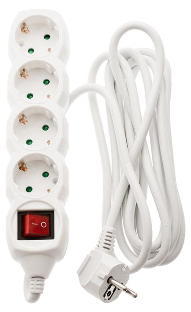 EMOS Steckdosenleiste 4-fach mit Schalter, 3 m Kabel 1,5 Produktbild 