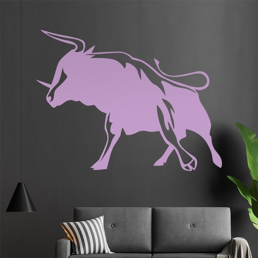 Stier Wandtattoo in 6 Größen - Wandaufkleber Wall Sticker - Dekoration, Küche, Wohnzimmer, Schlafzimmer, Badezimmer