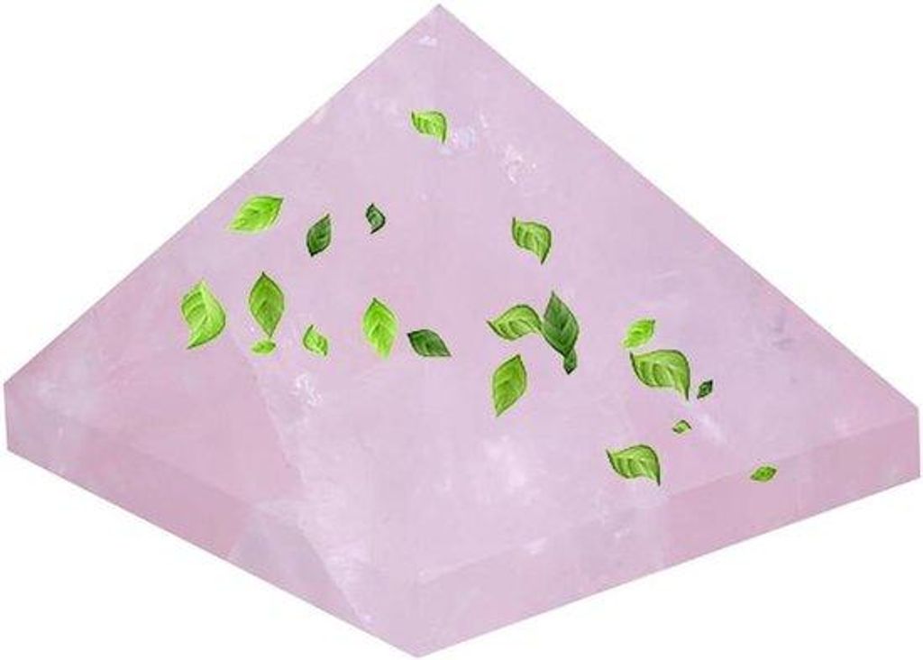 Rosafarbenes Kristallpyramidenobjekt für Meditation und Dekoration