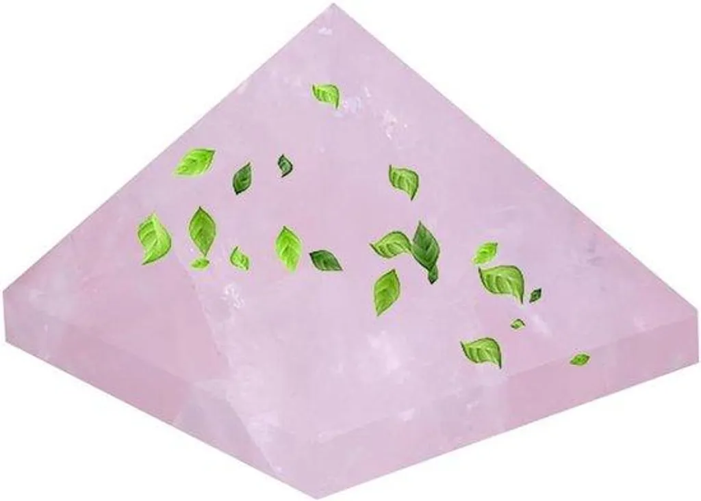 Pyramide en cristal rose naturelle 5cm pour lithothérapie et feng shui