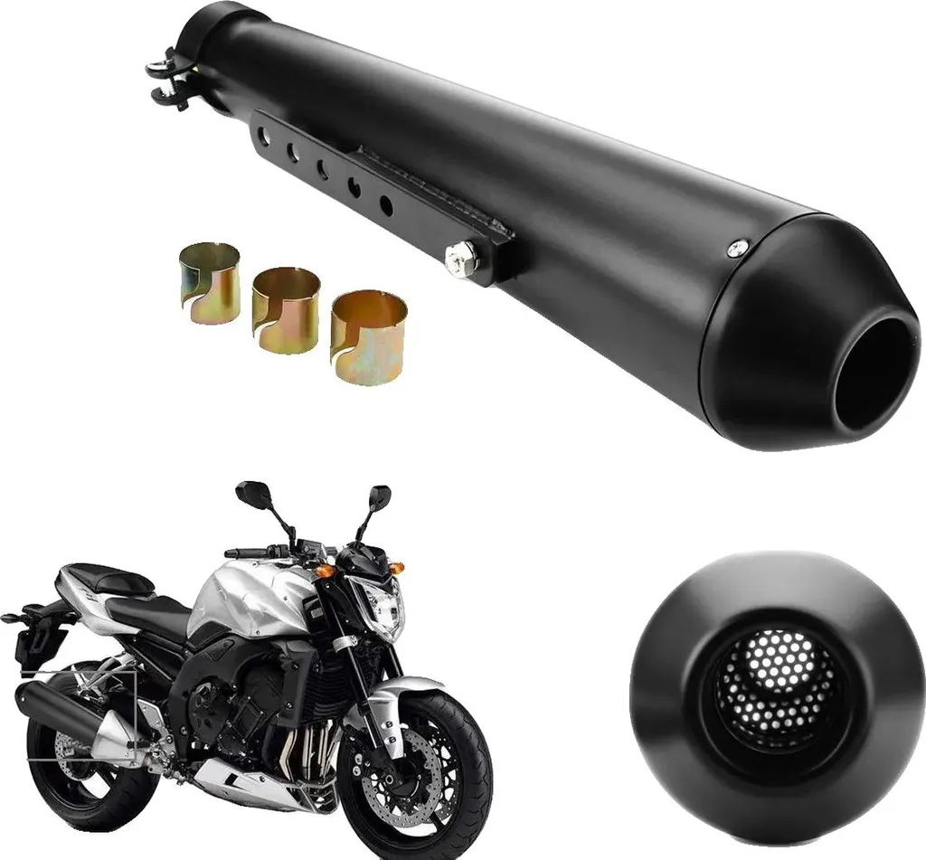 Tuyau d'échappement moto universel 44,5 cm pour custom et trajet