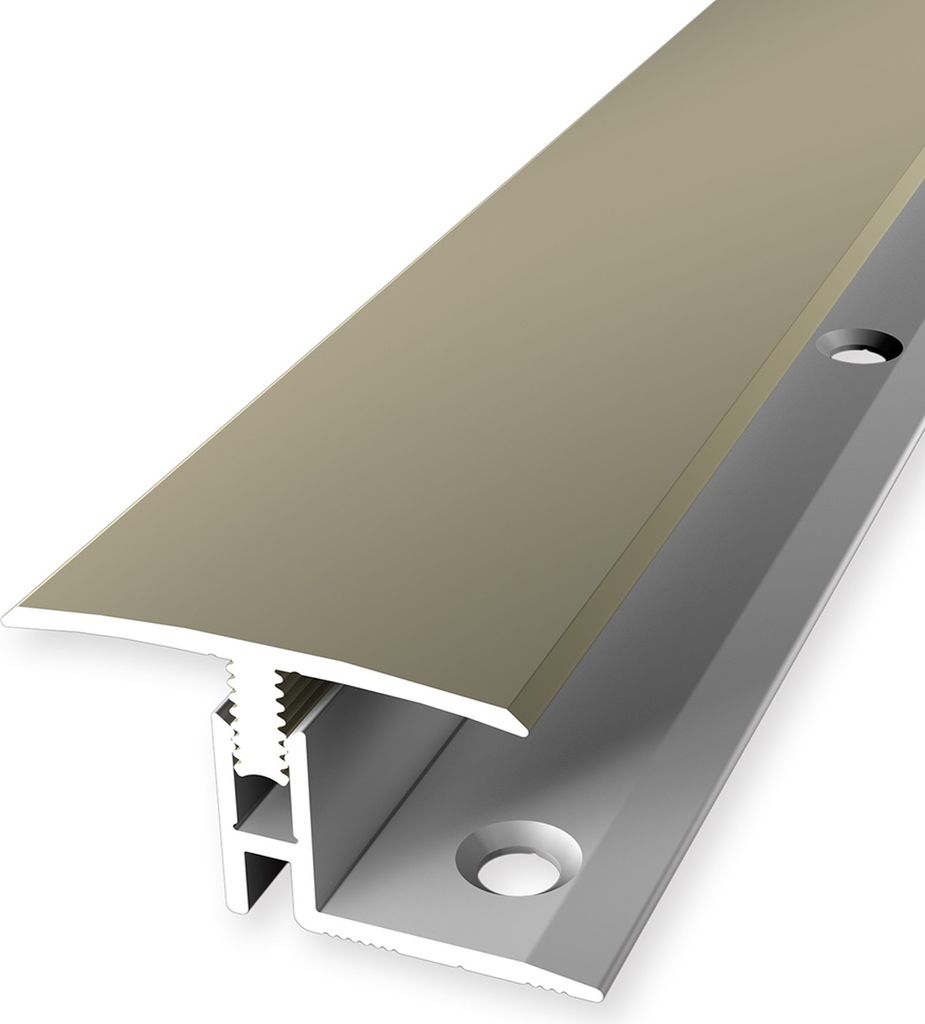 PROVISTON | Übergangsprofil | Parkettausgleich | Breite: 31.5 mm | Höhenausgleich: 12 - 17 mm | Länge: 2000 mm | Aluminiumprofil | Sand | 1 Stück