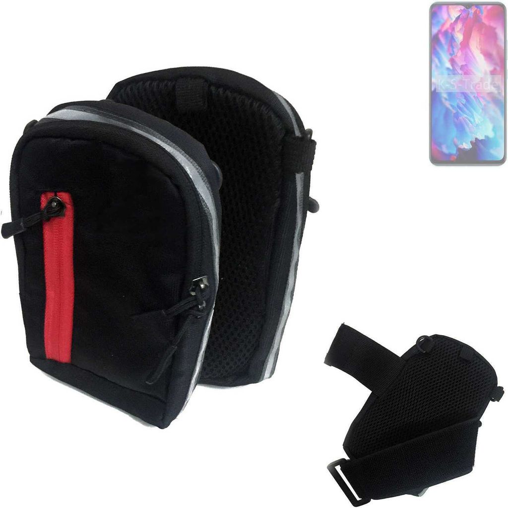 K-S-Trade Outdoor Gürteltasche Holster Umhängetasche kompatibel mit Cubot A1 schwarz Handy Tasche Case travelbag Schutz Hülle Handy Hülle