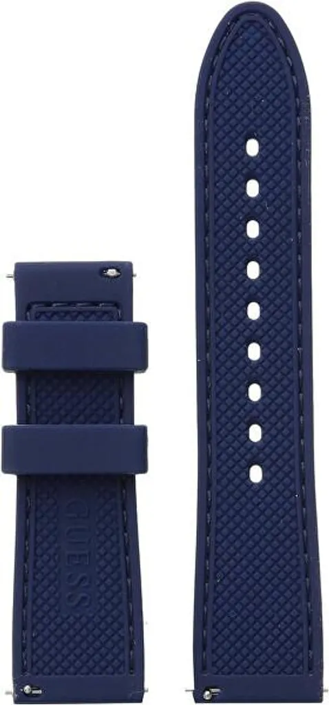Bracelet de montre 22 mm en silicone bleu souple et résistant à l'eau