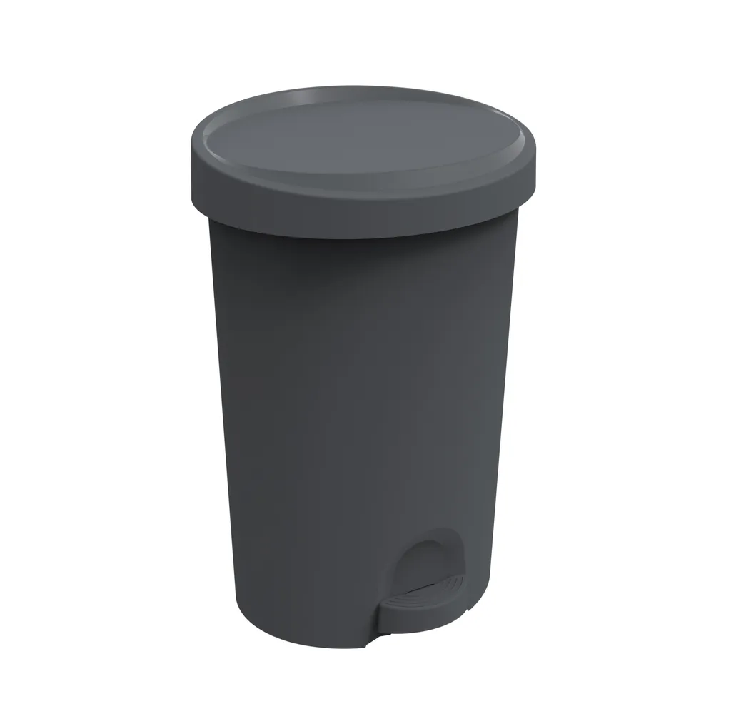 Grande Poubelle de Cuisine 45L Stepy EDA Anthracite pour la Famille