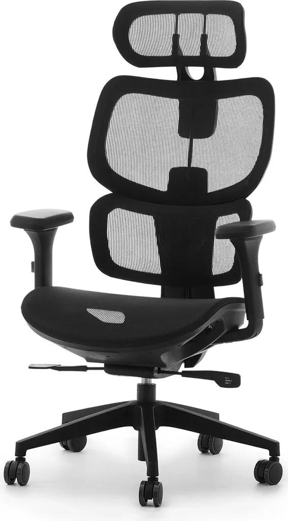 Fauteuil de bureau pivotant NOLA noir - Siège de travail à roulettes chic