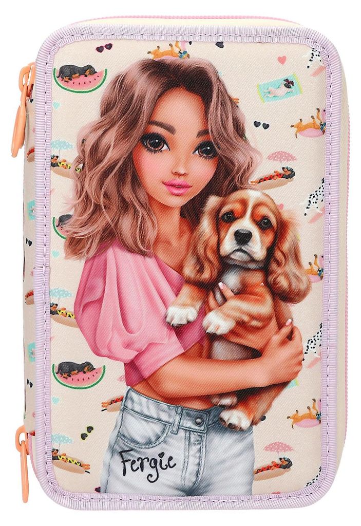 Sunny Dog: Estuche trifold relleno en color rosa Imagen del producto 