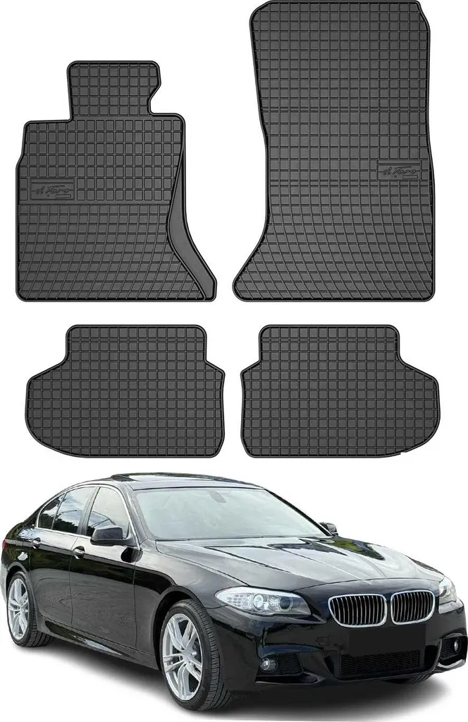 Set 4 Tappetini Gomma BMW Serie 5 F10 F11 2010 2011 2012 2013