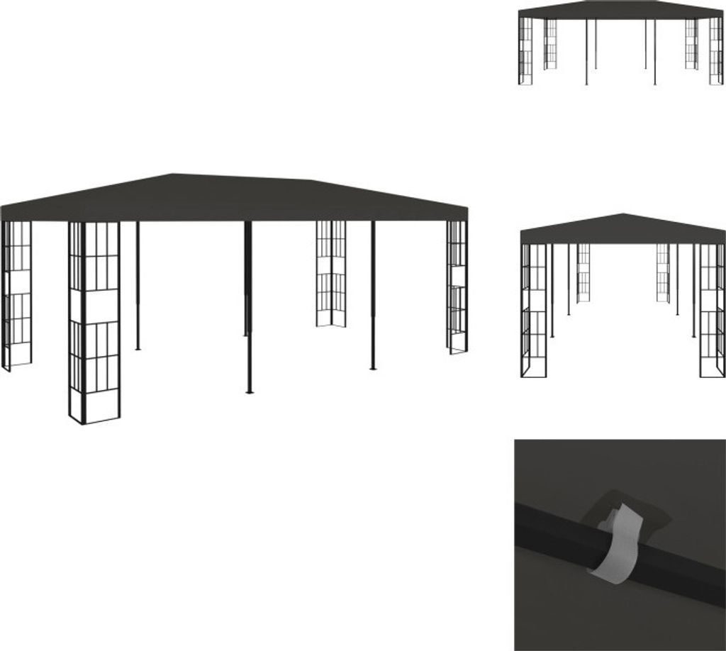 vidaXL Pavillon 3x6 m Anthrazit - Pavillons & Partyzelte