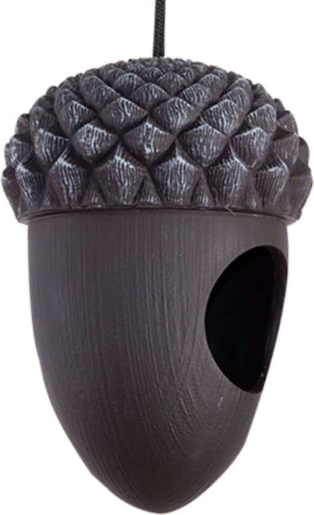 Esschert Design Eichel-Vogel-Futterhaus Grau-Schwarz 16,1 cm
