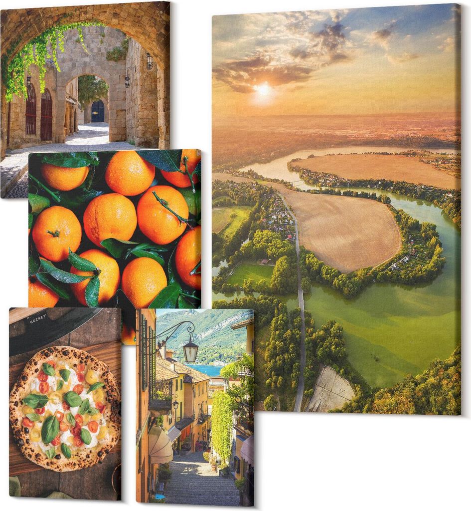 Leinwandbilder Mehrteilig 5-teilig – Modernes Design – Hochwertiger Polycanvas Kunstdruck – Wanddekoration & Wandkunst – Bilder für Zuhaus...