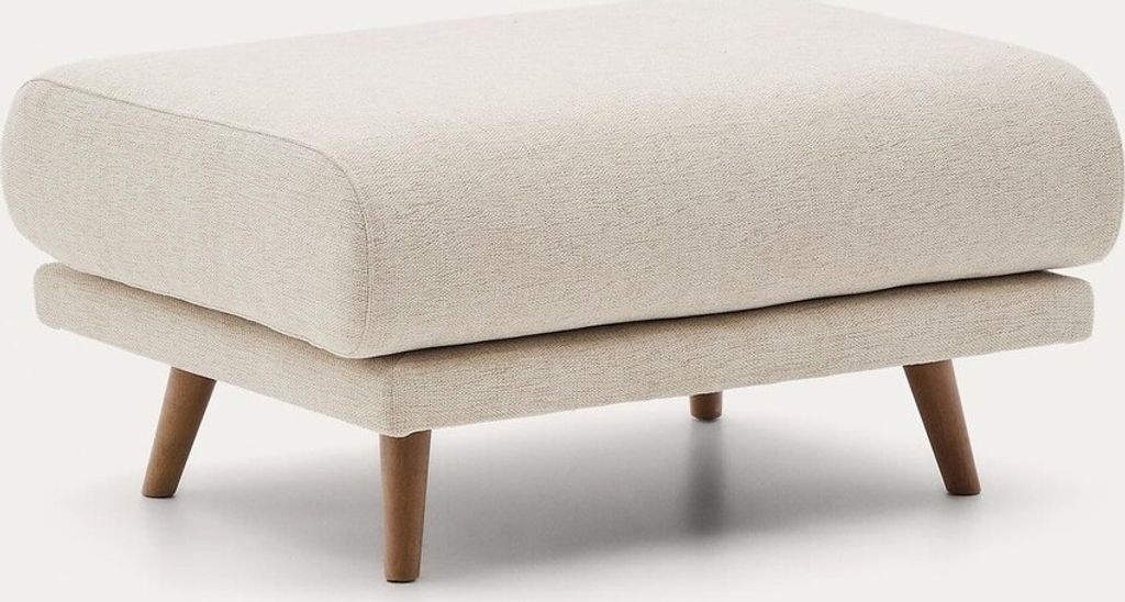 Fußhocker Karin 70 x 90 x 45 cm Kiefernholz Chenille Beige
