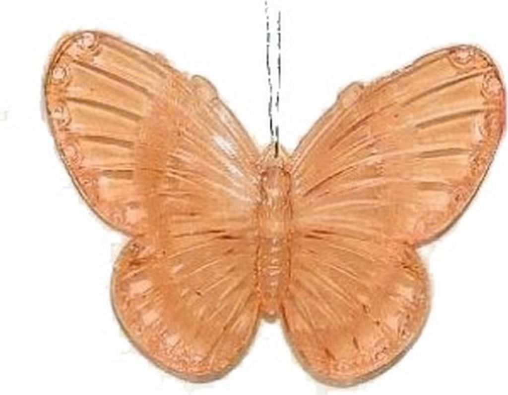 Schmetterlinge aus Acryl zum Hängen - orange - 4 x 6 cm - 18 Stück - 97455 01