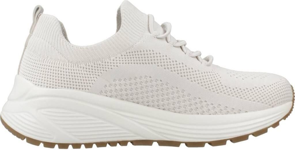 A side view of a white SKECHERS BOBS SPARROW 2.0 ALLEGIANCE sneaker.