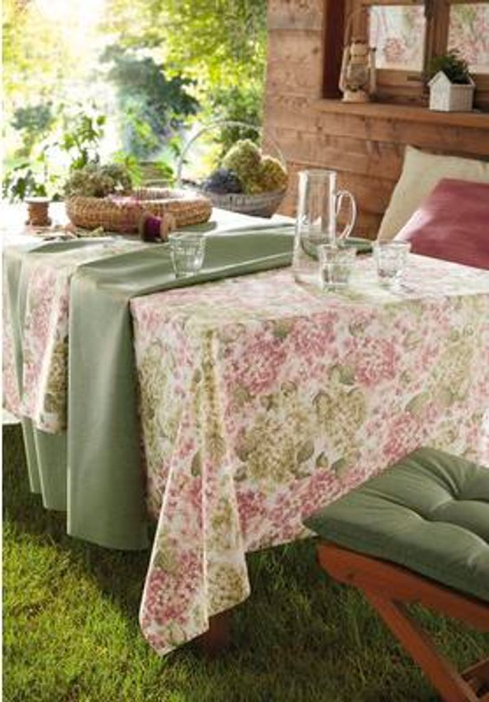 Tischdecke Hortensie rose 130 x 160 cm