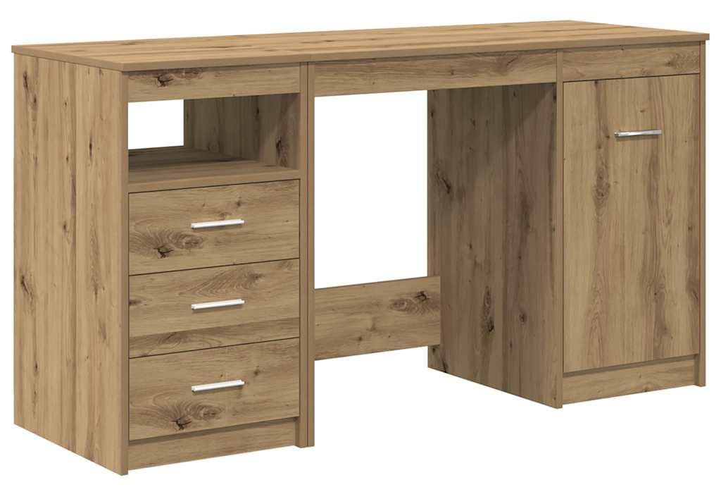 vidaXL Biurko z szafką Artisan Oak Drewno inżynieryjne Zdjęcie produktu 