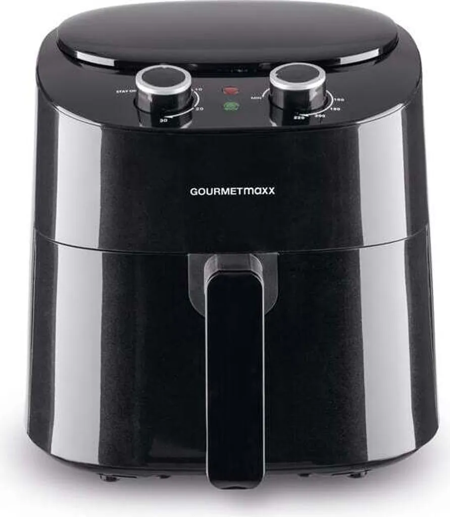 GOURMETmaxx Friteuse à Air Chaud 4,5L Noire 1400W 8 Programmes de Cuisson