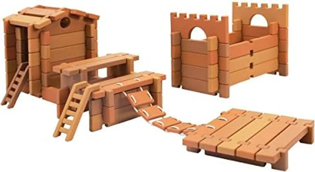Blocs de construction bois 85 pièces Guidecraft - Système à encoches