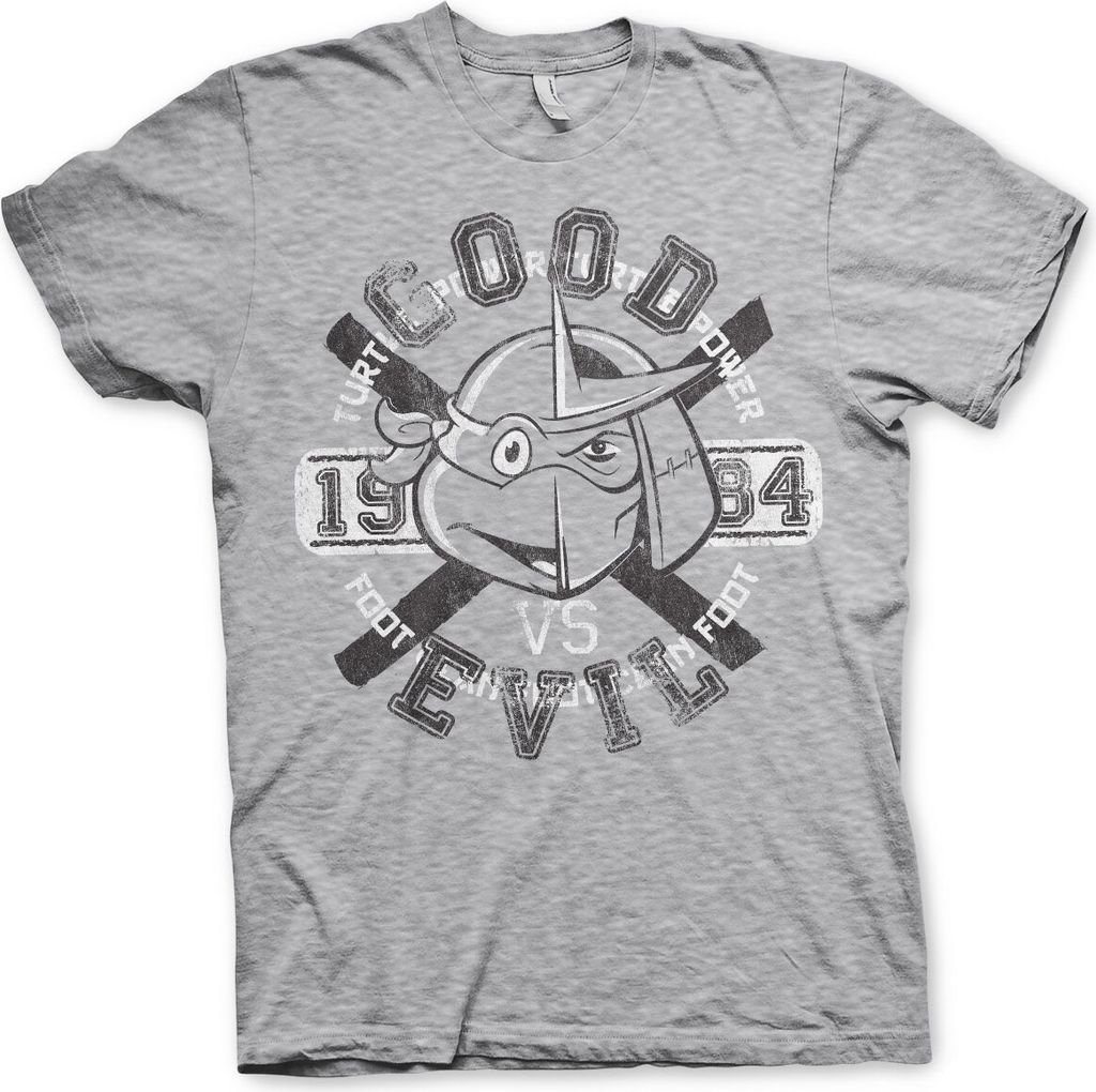 TMNT Good VS Evil T-Shirt - Small - Heather-Grey