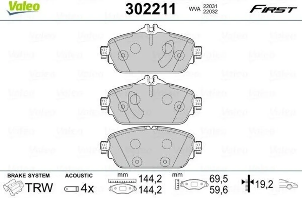 Plaquettes de frein avant pour Mercedes W205 et W213 montage facile OE