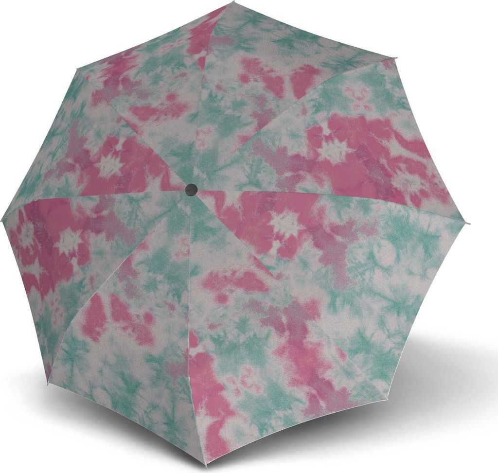 Knirps Taschenregenschirm Regenschirm T.200 Medium Duomatic Newbatik Mint mehrfarbig