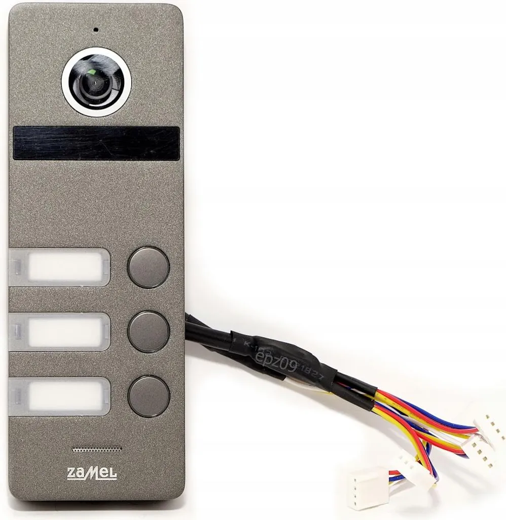 Portier vidéo multi-logements Zamel VO-803S pour 3 appartements gris