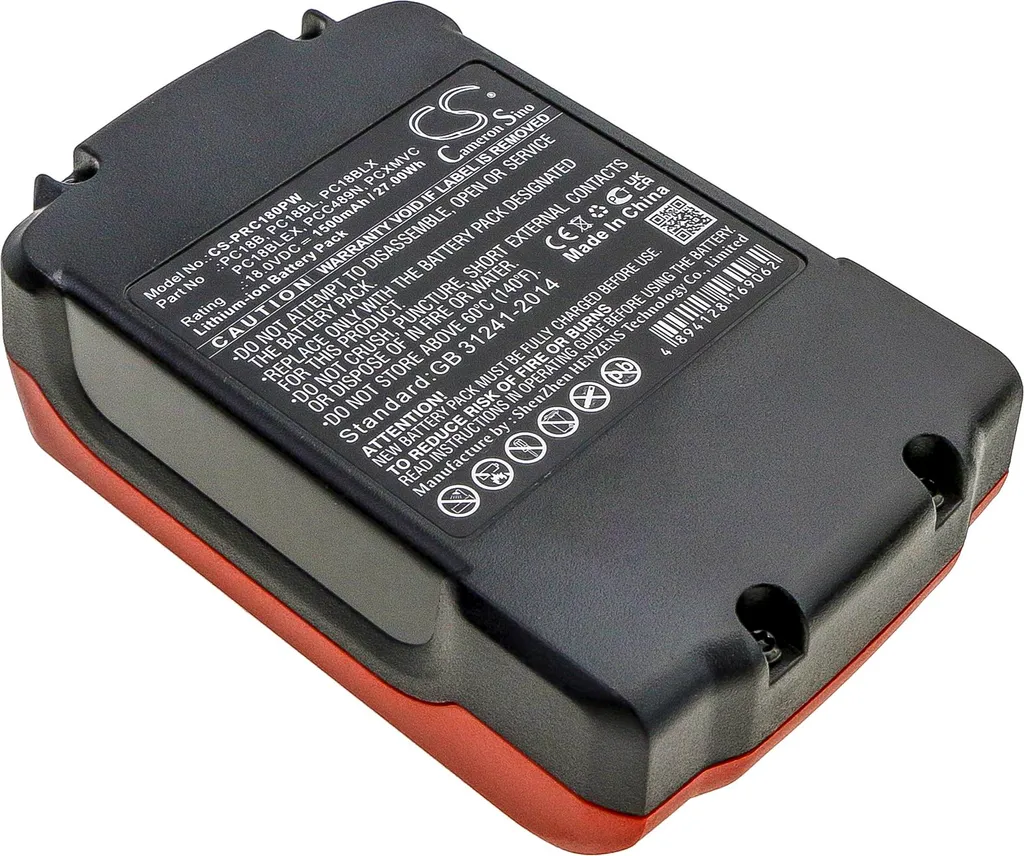 Batterie pour scie et perceuse Porter Cable PC1800RS 18V