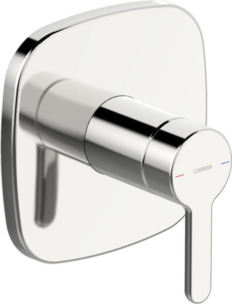 HANSA HANSADESIGNO Style Fertigset für Brause-Batterie, Unterputz, Rosette soft edge, 81109593
