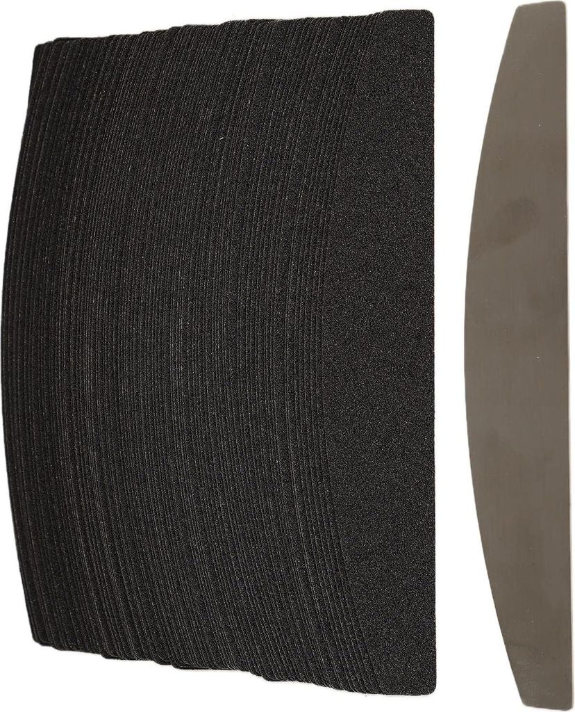 100 Stück wiederverwendbare Nagelfeilen aus rostfreiem Stahl für Gelnägel - Einweg-Trapezkorn