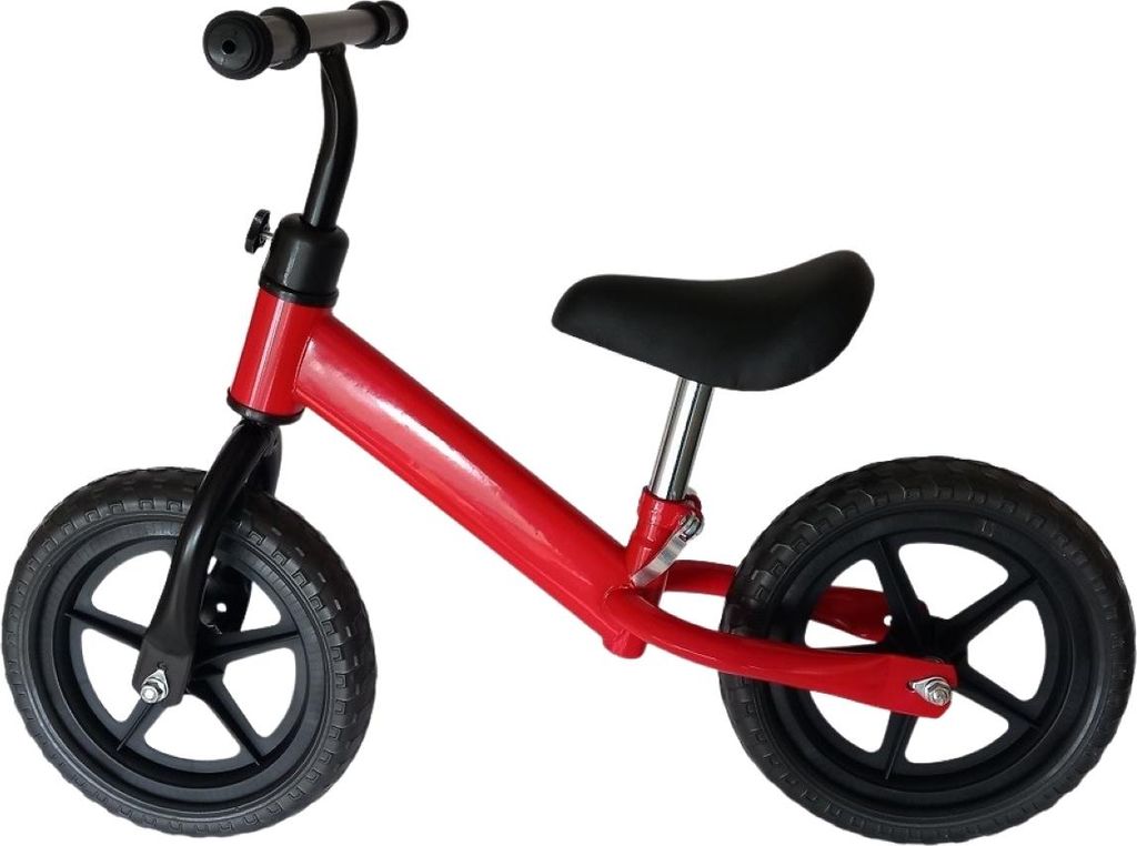 Laufrad Kinder 12 Zoll Vollgummireifen Balance Bike Lauflernrad Fahrrad Farbe Rot