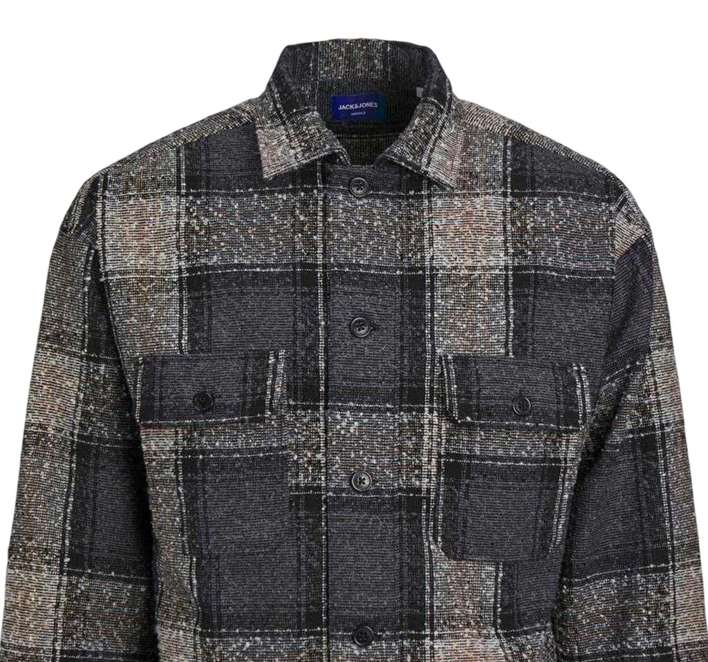 Jack And Jones - Hemd für Herren, Bouclé, Regulär, Langärmlig GT21184 (XL) (Schwarz)
