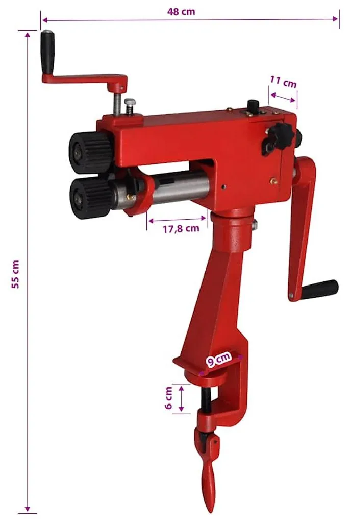 vidaXL Machine à moulurer manuelle robuste pour travail de la tôle