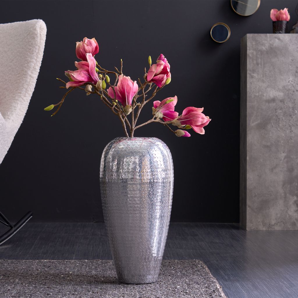 Elegante Vase ORIENTAL 49cm silber im Wild Hammerschlag Produktbild 