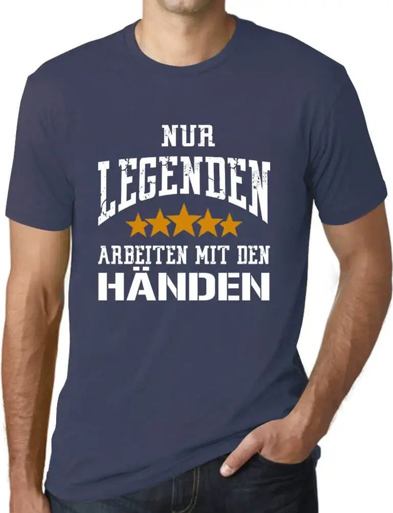 Herren Grafik T-Shirt Legenden Arbeiten Mit Den Handen Öko-Verantwortlich Vintage Jahrgang Kurzarm Lustige Druck Geburtstag Geschenk Mann