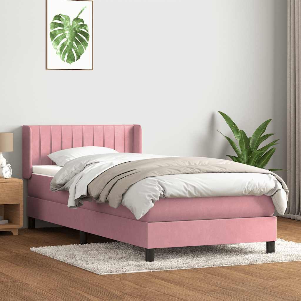 Boxspringbett mit Matratze Rosa 90x210 cm Samt ,Klassische Betten 2025