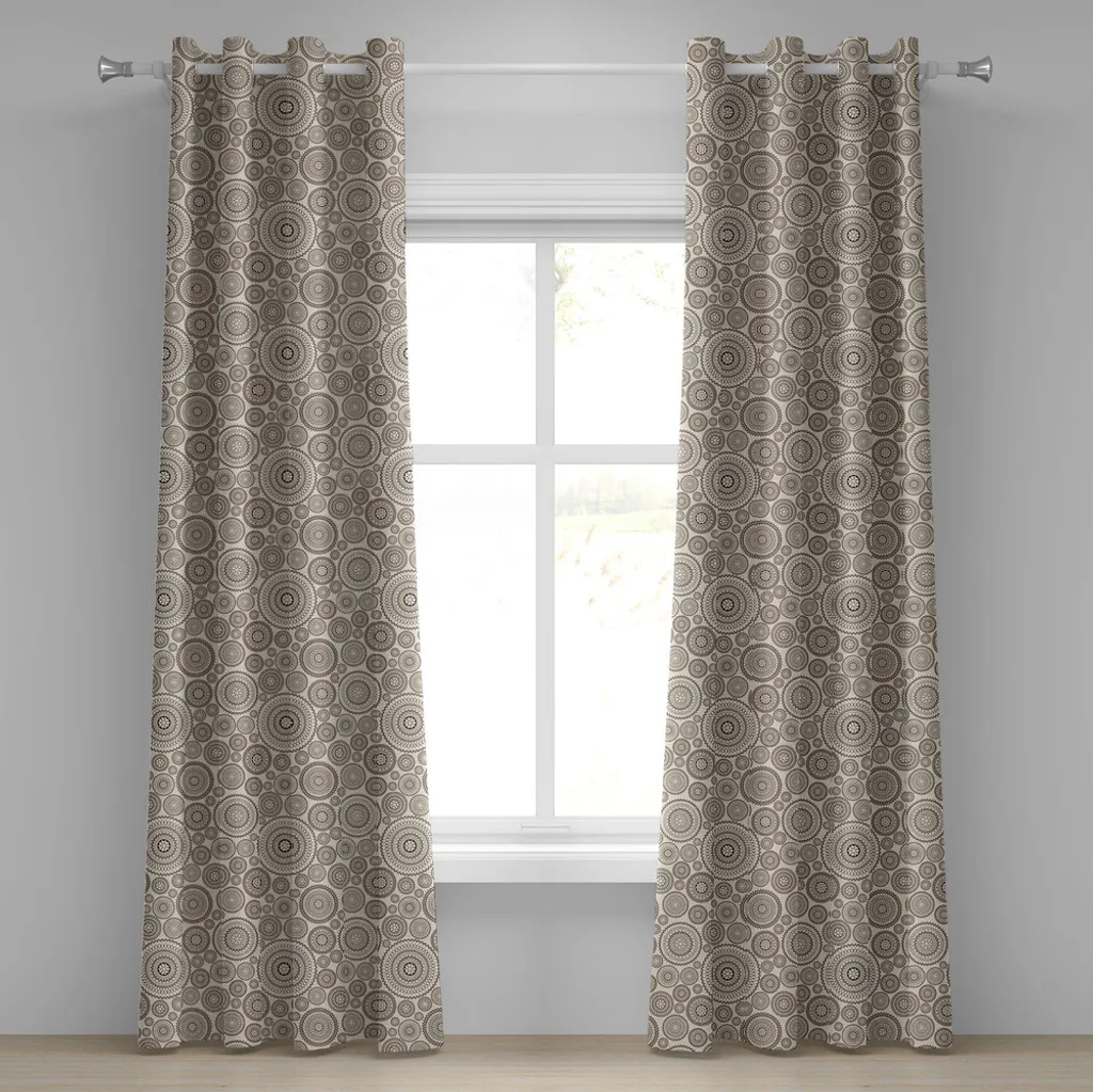 Tenda Beige ABAKUHAUS 280x225cm: Analisi del Tessuto e Stampa Vintage