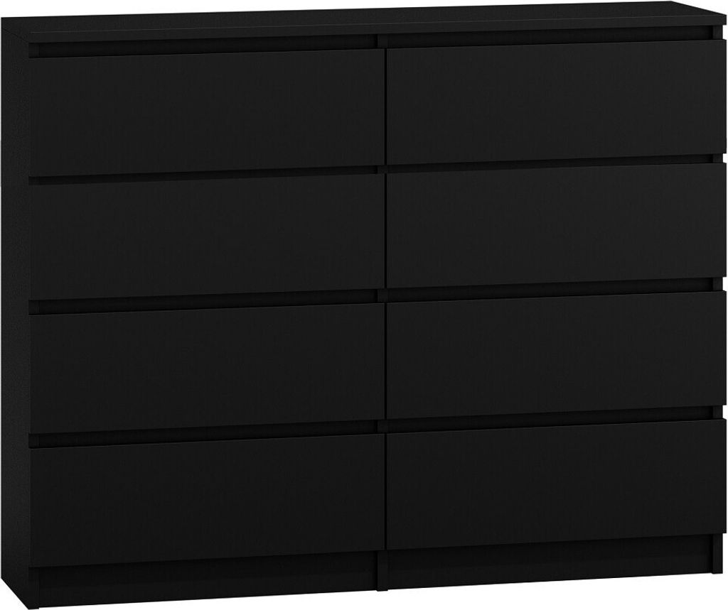Breite Kommode mit Schubkästen TAAVI –⁠⁠⁠⁠⁠⁠ schwarz Produktbild 