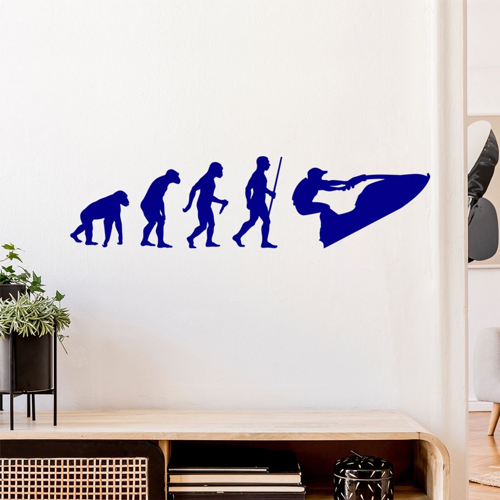 Jet-Ski Jetboot Evolution Wandtattoo Wandaufkleber Wall Sticker - Dekoration, Küche, Wohnzimmer, Schlafzimmer, Badezimmer