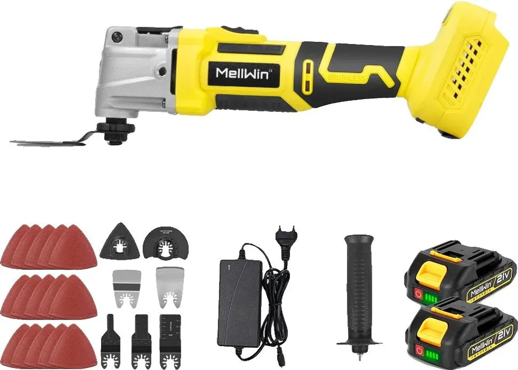 Outil multifonction sans fil moteur brushless et 2 batteries 18V 4.0Ah