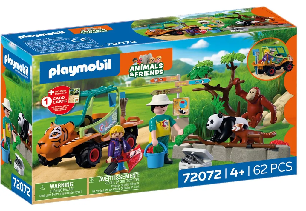 Jouet PLAYMOBIL Zoo Véhicule Mobile pour Soigner les Animaux en Déplacement